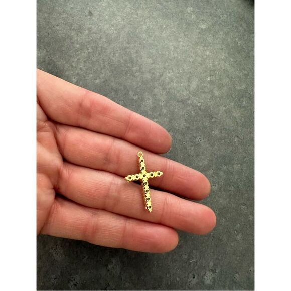 Cross CZ Charm or Pendant - Picture 3 of 5